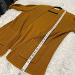 Madewell Nolan Ribbed Open Front Cardigan Sweater in Egyptian Gold Small Photo 4