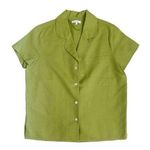 Crescent  Green Linen Blend Shirt Photo 0