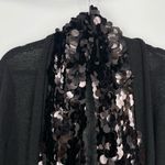 Alberto Makali Women's Black Sequin Asymmetrical Vintage 90s Cardigan Size XL Photo 4
