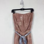 Free People Just Float Pink Tie Dye Strapless Cozy Relaxed Jumpsuit Small Photo 4