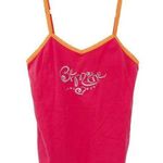 No Boundaries  Vintage Y2K Rhinestone Embroidered Be Mine Lace Trim Cami Top Pink Photo 0