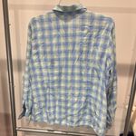 Eddie Bauer Long Sleeves Shirt Button Up Roll Tab Sleeves Plaid Blue/Yellow XL Photo 5