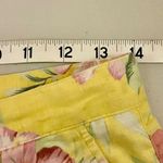 Ralph Lauren Lauren  Yellow Floral High Waisted Linen Vintage Shorts 6 Photo 5