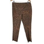 Who What Wear  Slim Pull-On Pants Leopard Print Size 12 Rayon Blend EUC Photo 1