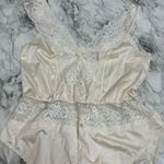 Playtex  Limited Vintage White Cream Lace Detail Bodysuit snap crotch medium 90s Photo 1