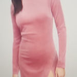 Reformation  Libra Knit Dress Light Pink Velvet Size XL Photo 0