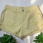 PacSun Pac Sun High Rise Festival Short Light Yellow Size 26 Frayed Hem NWT Photo 2