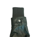 BLANKNYC Faux Leather Jacket Womens Size Small Dark Green Full Zip Snap Cropped Photo 5