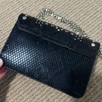 ZARA Black Snakeskin Silver Star and Horn Studded Purse with Chain Strap Photo 3