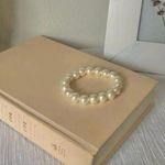 Pearl Large Bauble Bracelet Vintage “Mairead” Elegant Classic Minimal Pearlcore White Photo 2