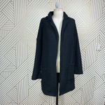 Marine layer Birdseye Coat Open Cardigan Sweater Knit Navy Jet Black Size US XS Photo 2