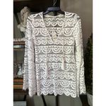 PQ Swim Noah Lace Tunic Cover Up Water Lily Womens Size XS/S White Photo 6