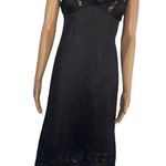 Black Satin and Lace Full Slip Snips to Fit for Custom Length Womens Medium Photo 0