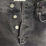 ANINE BING  Button Fly Raw Hem Mid Rise Slim Jeans Charcoal Black Size 26 | 2 Photo 5