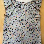 Attention Leopard Animal Print Ruffle Sleeve Top in Tan/Orange/Pink - Size Small Photo 11