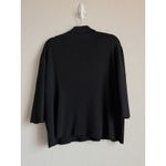 TSE  Women Black Collared 100% Silk Light Sweater Top Size Large Italy Casual VTG Photo 3