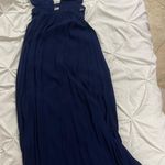 Elegant Navy Blue Halter Maxi Dress Size XS Photo 0