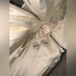 House Of CB NWOT  elisetta white satin plunge off shoulder bustier top sz S Photo 7