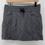 Athleta Women S Metro Skort Black Heather Zip Pockets Stretch Lined Athleisure Photo 0