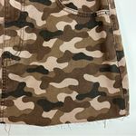 Forever 21 NWT  Camo Rrint Raw Hem Mini Skirt Brown Size M Photo 5