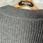 Lands End Women Mock Neck Cable Knit Sweater Dress Gray Long Sleeve Size L 14 16 Size L Photo 8