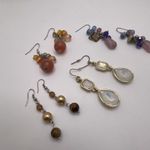 Lot Of 4 Costume Earrings Pierced Dangle Drop / Some Bead / Beaded Photo 4