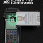  Metal Wallet for Men Minimalist Wallet with Clear ID Card Holder Slim RFID Blocking Front Pocket Carbon Fiber Wallet Money Clip Tactical Wallet Gift for Men Photo 3