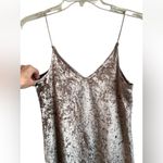 LA Hearts L.A. Hearts Strappy V Neck, Silver Gray Pink Velvet Mini Dress WORN ONCE. Size S Photo 5