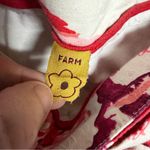 Farm Rio  Red and White Floral Bubble Skirt Size Medium Photo 5