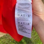 Maje  Rahon Red Orange Silky Textured Mini Dress Photo 6