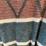 First Love  Maroon And Teal Aztec Print Long Sleeve Top Size Medium‎ Photo 6