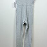 We Wore What  Henley Flare Leg Jumpsuit Gray Stretch Cotton Athleisure Small NWT Photo 9