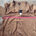 Current Air NEW Shirred Jacquard Blouse - BRONZE Photo 8