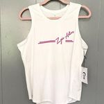 Zyia NEW  White South Beach Logo Crewneck Athletic Workout Tank Top XL Photo 2