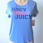 Juicy Couture 🆕 Logo Blue Short Sleeve Shirt Photo 2