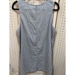 MISSLOOK Blue White Stripe Pinafore Dress Button Detail Pockets Size M Size M Photo 6