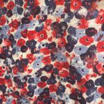 Frank & Eileen Frank Eileen Rose Linen Button Up Shirt Red Blue Floral Print Women L Photo 5