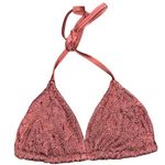 Aerie  Triangle Halter Tie Neck Tie Back Bikini Top Photo 0