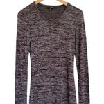 Wilfred Free Aritzia Long Sleeve Sweater Midi Dress Scoop Neck Purple Gray Small Photo 2