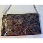 Jessica McClintock Vintage  Purse Brown Envelope Purse Chain Strap Pocket Photo 5