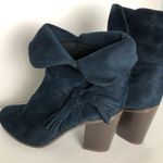 Parker & Sky Faux Suede Block Heel Booties Navy Photo 1