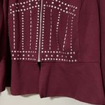 Ashley Stewart  size 24 studded peplum full zip purple plum jacket long sleeve Photo 1