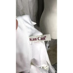 Kan Can Women's White Moto Jacket Size Small Longline Asymmetrical Zip Photo 4