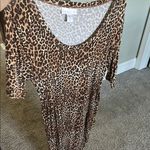 Motherhood Maternity Animal Print Top Brown Size L Photo 4
