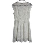 ZARA White Floral Lace Crochet Dress Short Sleeve Cap Sleeve Mini LWD Size Small Photo 2