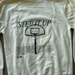“Step It Up” Streetwear Basketball Hoodie White Size M Photo 6