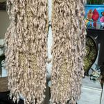 Umgee Knit Vest with Fringe in Beige and Pink, boho, shaggy, western, hippie S Photo 2