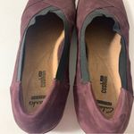 Clarks EUC Collection Everlay Eve Aubergine Suede Slip On Wedge Loafer Size 10M Photo 7