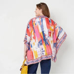 Tolani Collection Multicolor Floral Printed Tropical Open Front Woven Kimono S Pink Photo 1