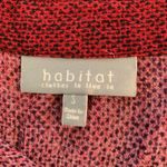Habitat Floral Print Button Down Peplum Top Red Blue Women's Size Small Church Photo 2